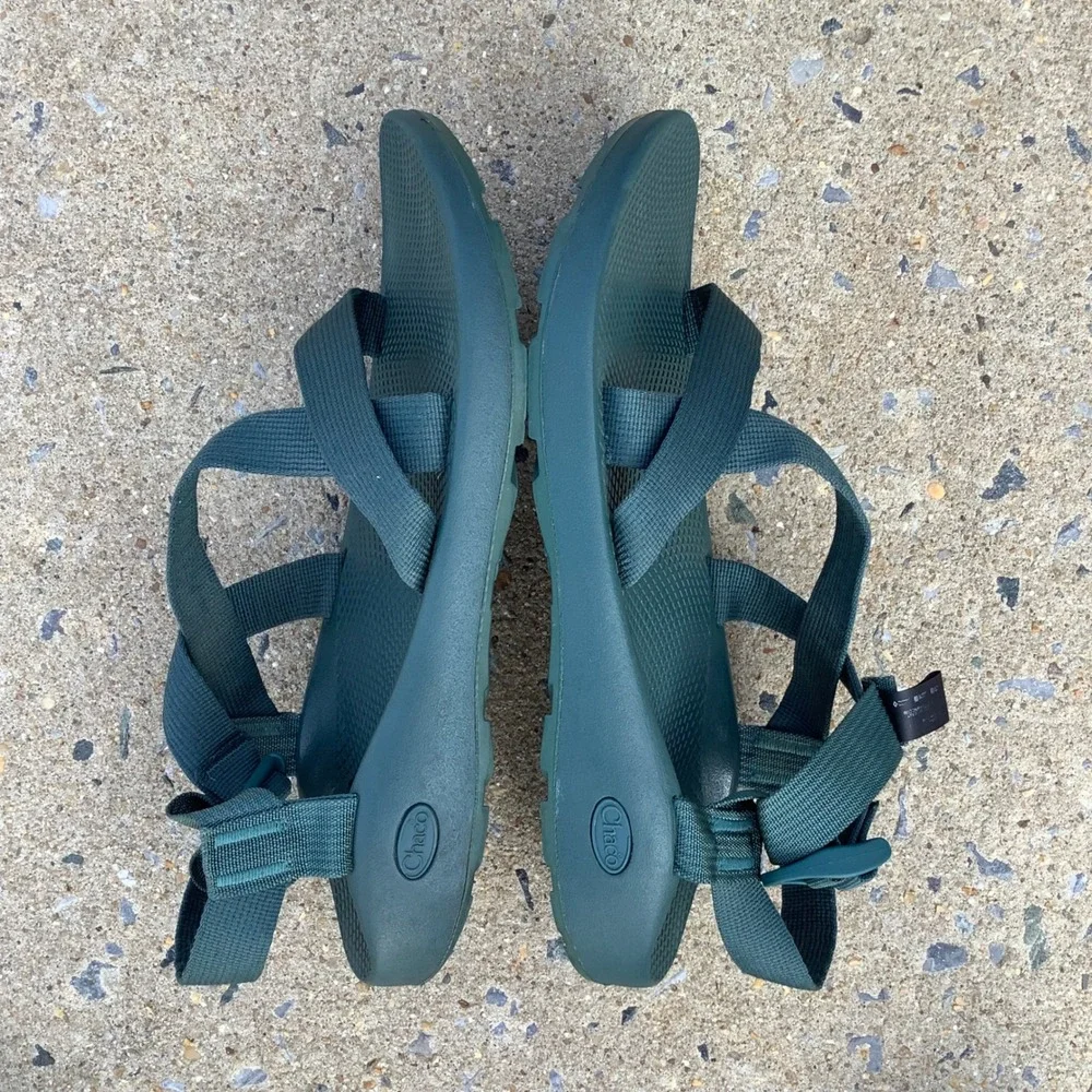 Chaco Z1 Classic Sandals Mens 12 Forest Green Hiking Strappy Sport Shoes J107151